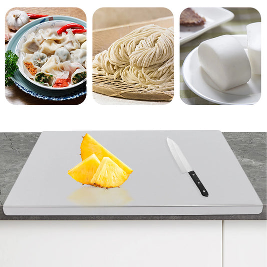 Stainless Steel Chopping Board With L Shaped Folded Edge