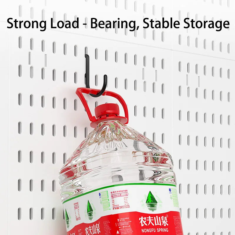 Wall Mounted Pegboard Organizer With Shelves For Desk Accessories