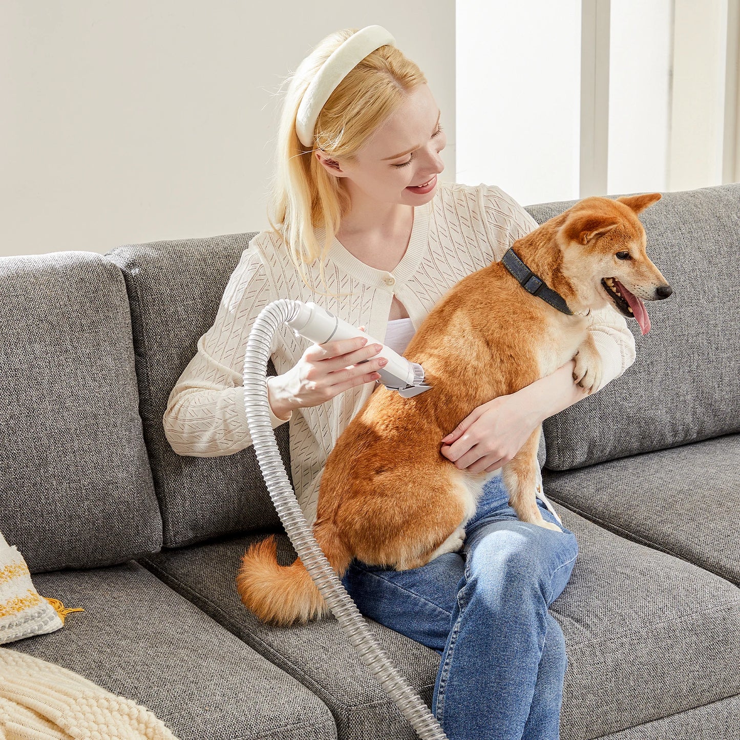 JHK Pet Grooming Vacuum Kit With 3 Suction Modes Cordless