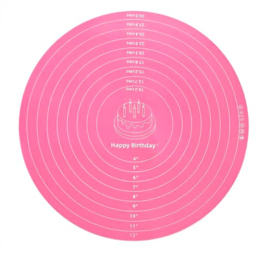 Silicone Cake Mat With Measurements For Rolling And Baking