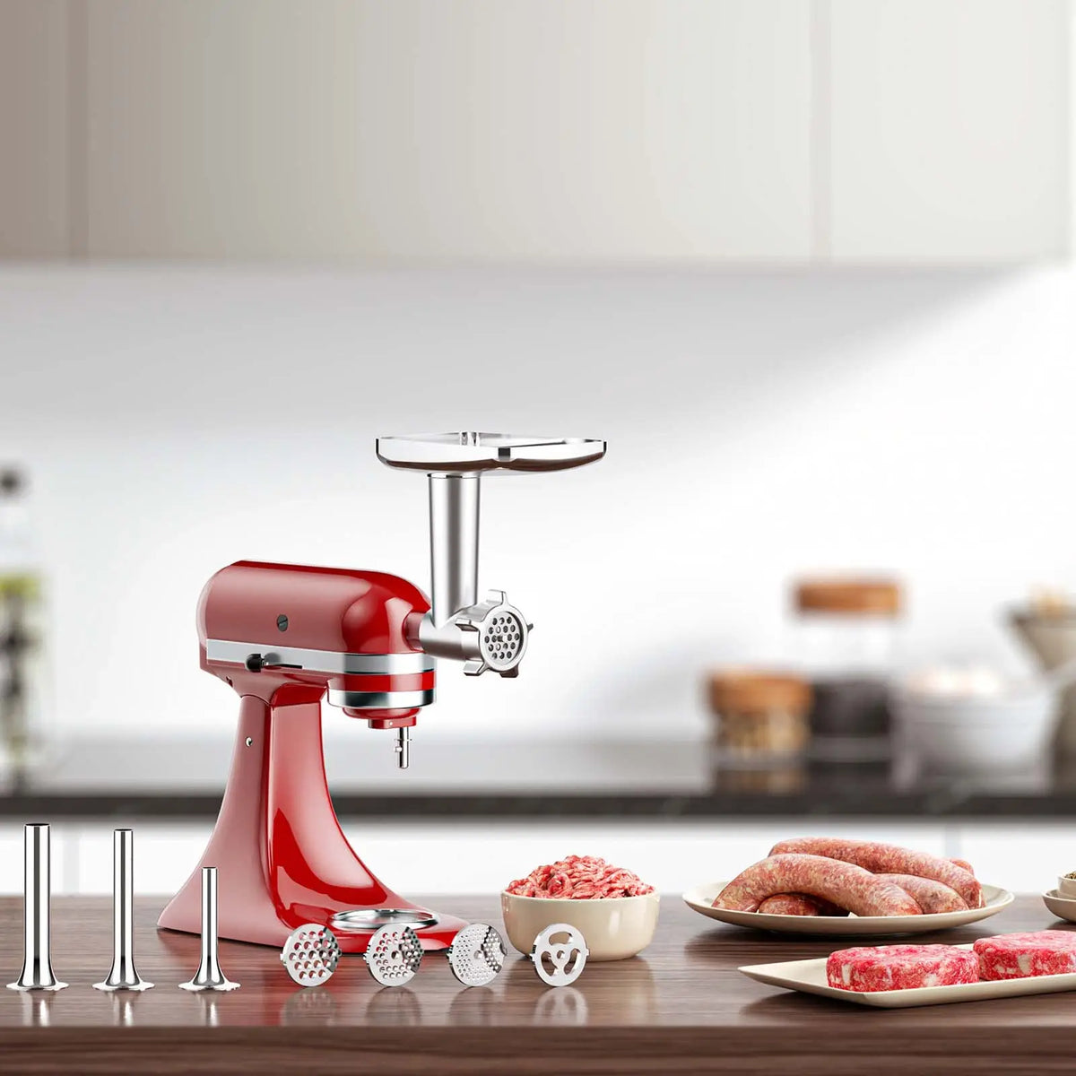 KitchenAid Meat Grinder Slicer Shredder Attachment With Sausage Stuffer