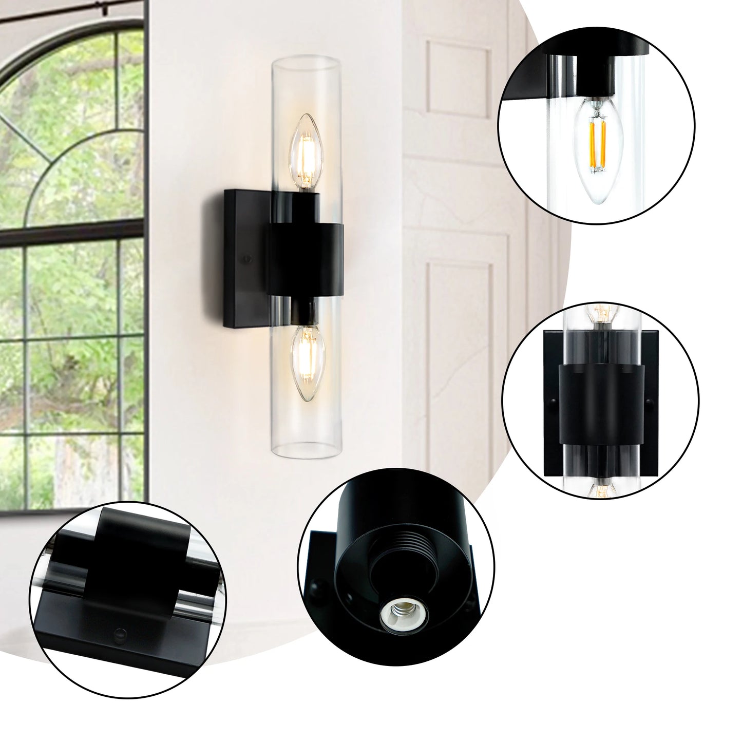 Iron Wall Sconces Modern Wall Lights For Bedroom And Bathroom