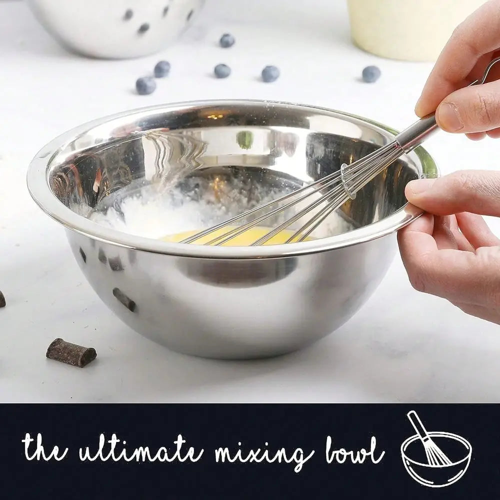 Stainless Steel Mixing Bowl 5 Piece Set Nesting Bowls
