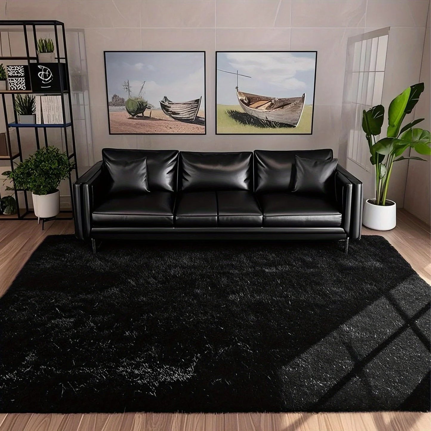 Plush Geometric Area Rug For Bedroom And Living Room