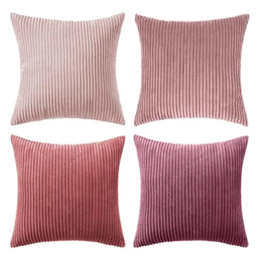 Modern Corduroy Farmhouse Throw Pillow Covers For Couch Decor