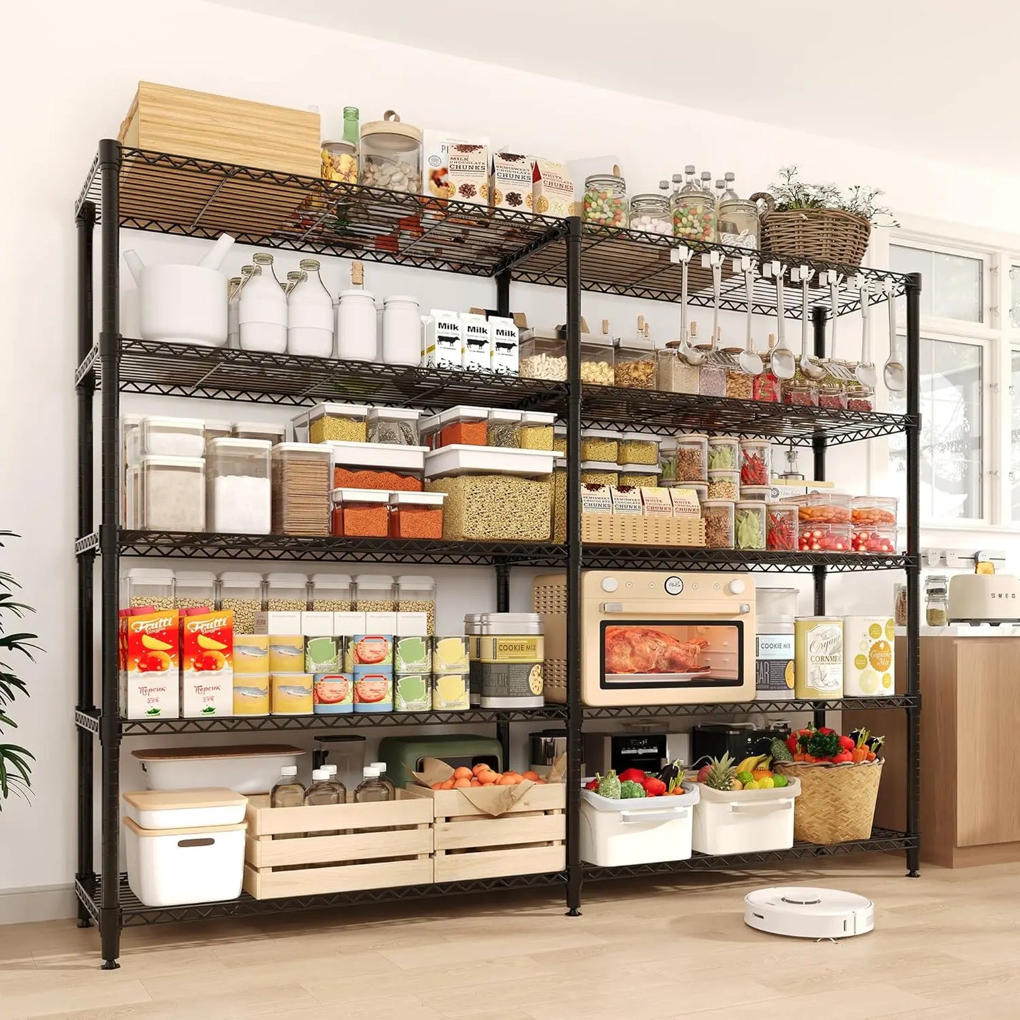 TWISTER.CK Heavy Duty 5 Tier Metal Shelving Unit For Kitchen Garage