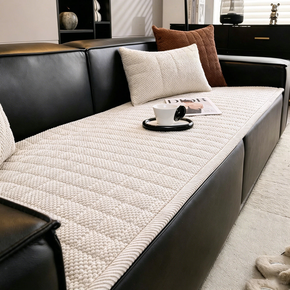 Thickened Corduroy Sofa Cover With Anti Skid Universal Fit