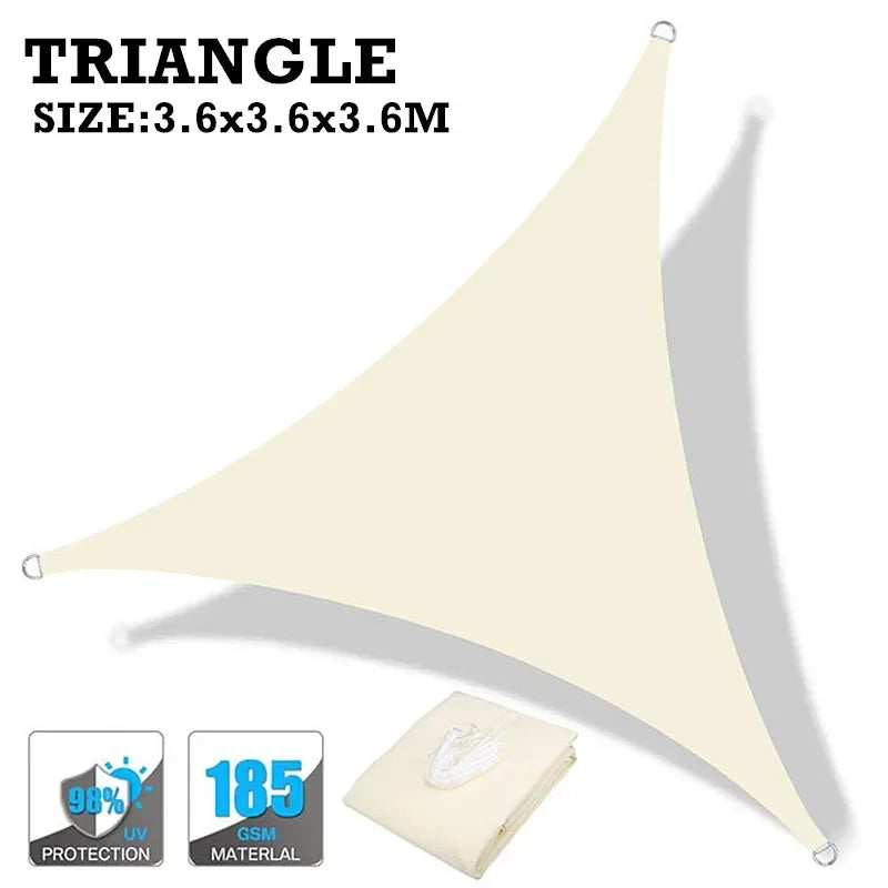 160GSM Waterproof Sun Shade Sail For Outdoor Patio Garden
