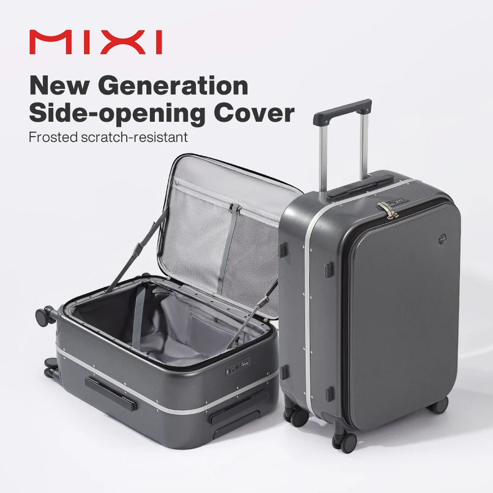Mixi Aluminum Frame Front Opening Rolling Luggage M9291