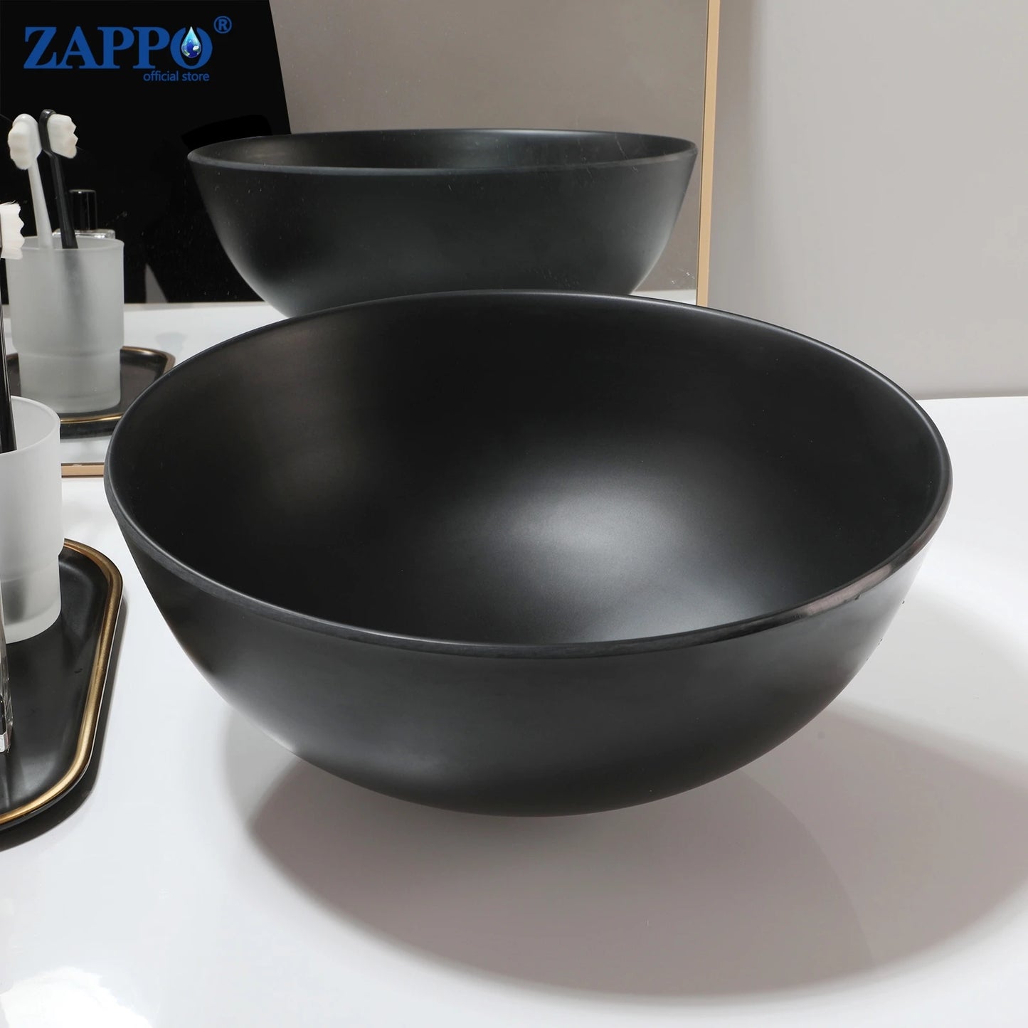 Mekkhalaa Stone Resin Above Counter Bathroom Vessel Sink