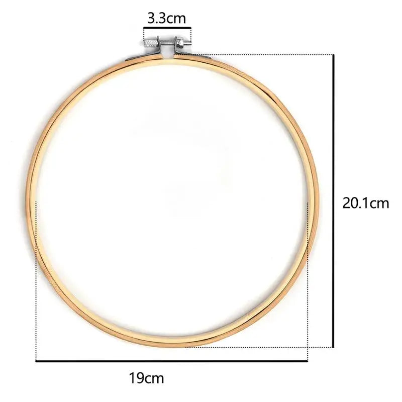 Wooden Embroidery Hoops Set Bamboo Frames For DIY Cross Stitch