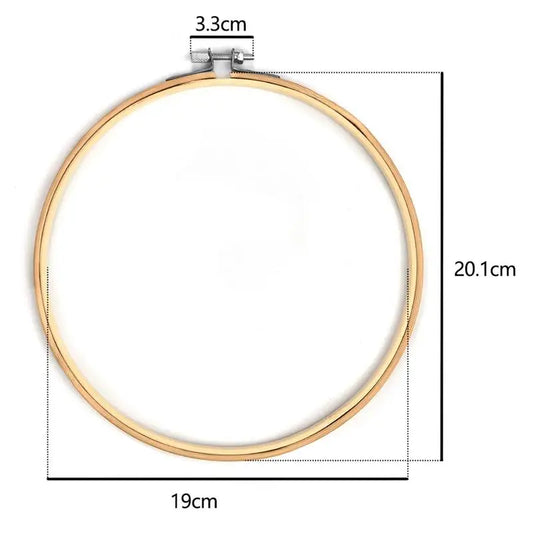 Wooden Embroidery Hoops Set Bamboo Frames For DIY Cross Stitch