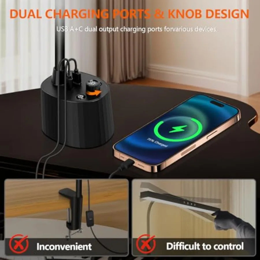 Piano Light - LED Piano Lamp for Grand/Upright/Digital Pianos - Adjustable Piano Light Desk Lamp with Flexible Gooseneck, 5 Col