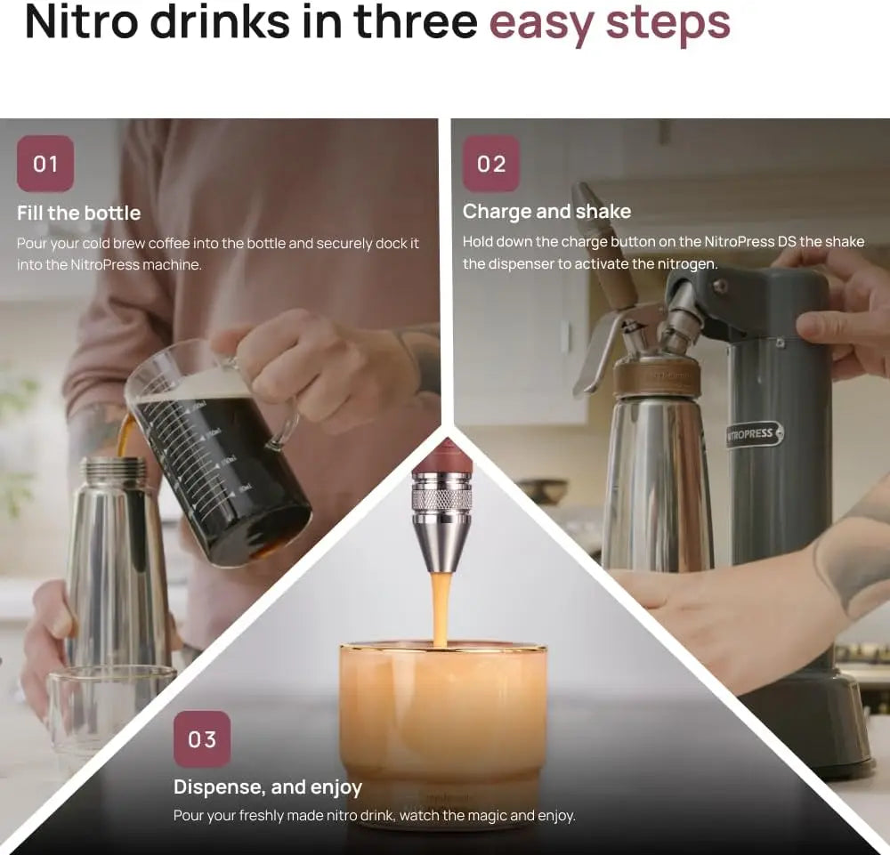 XMSJ Electric Nitro Cold Brew Maker With Air Powered Infuser
