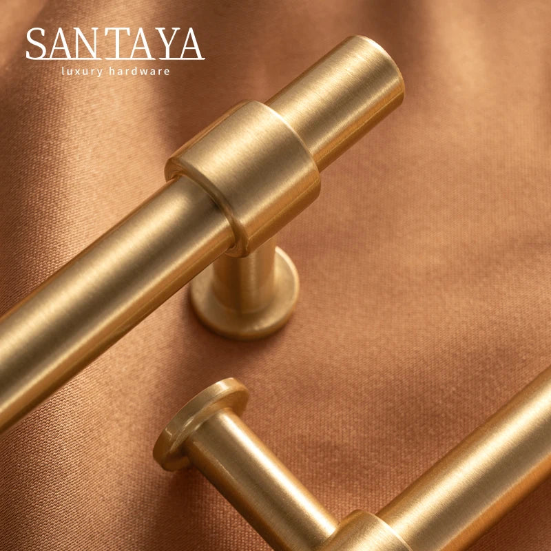 Santaya Modern Solid Brass Cabinet Pull Handle for Furniture