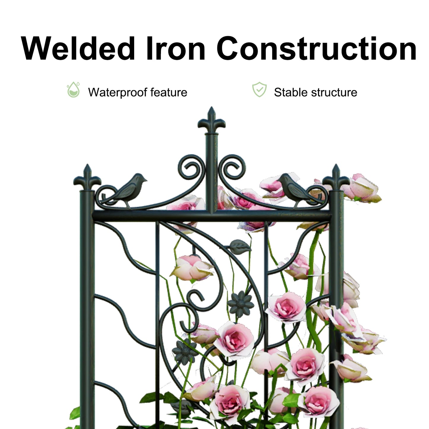 Wisfor Metal Garden Trellis 2 Pack For Outdoor Climbing Plants