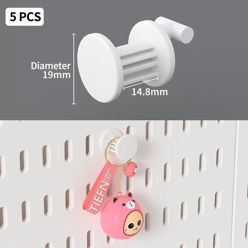 Wall Mounted Pegboard Organizer With Shelves For Desk Accessories