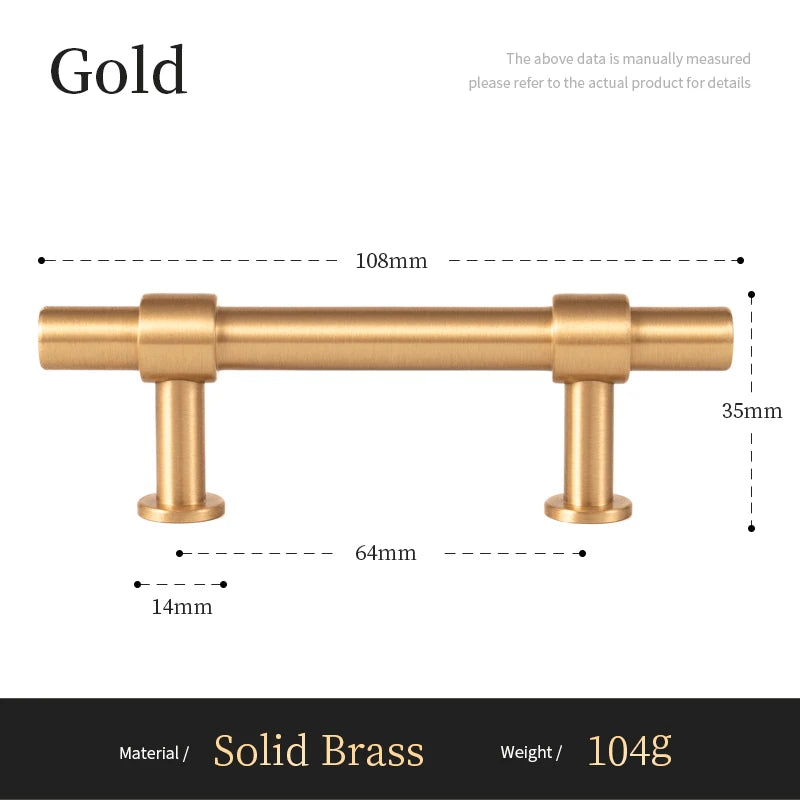 Santaya Modern Solid Brass Cabinet Pull Handle for Furniture