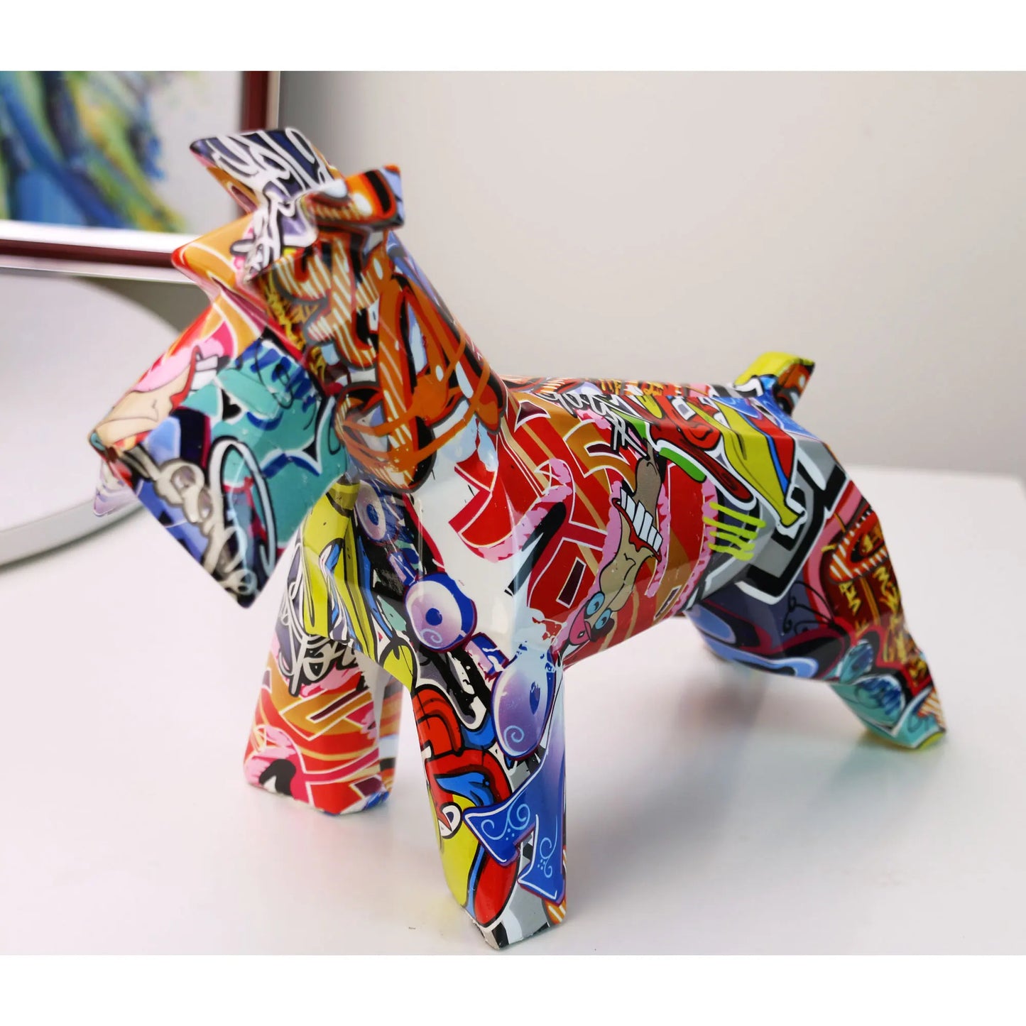 FLYuechun Ranan Schnauzer Resin Ornament For Home Office Decor