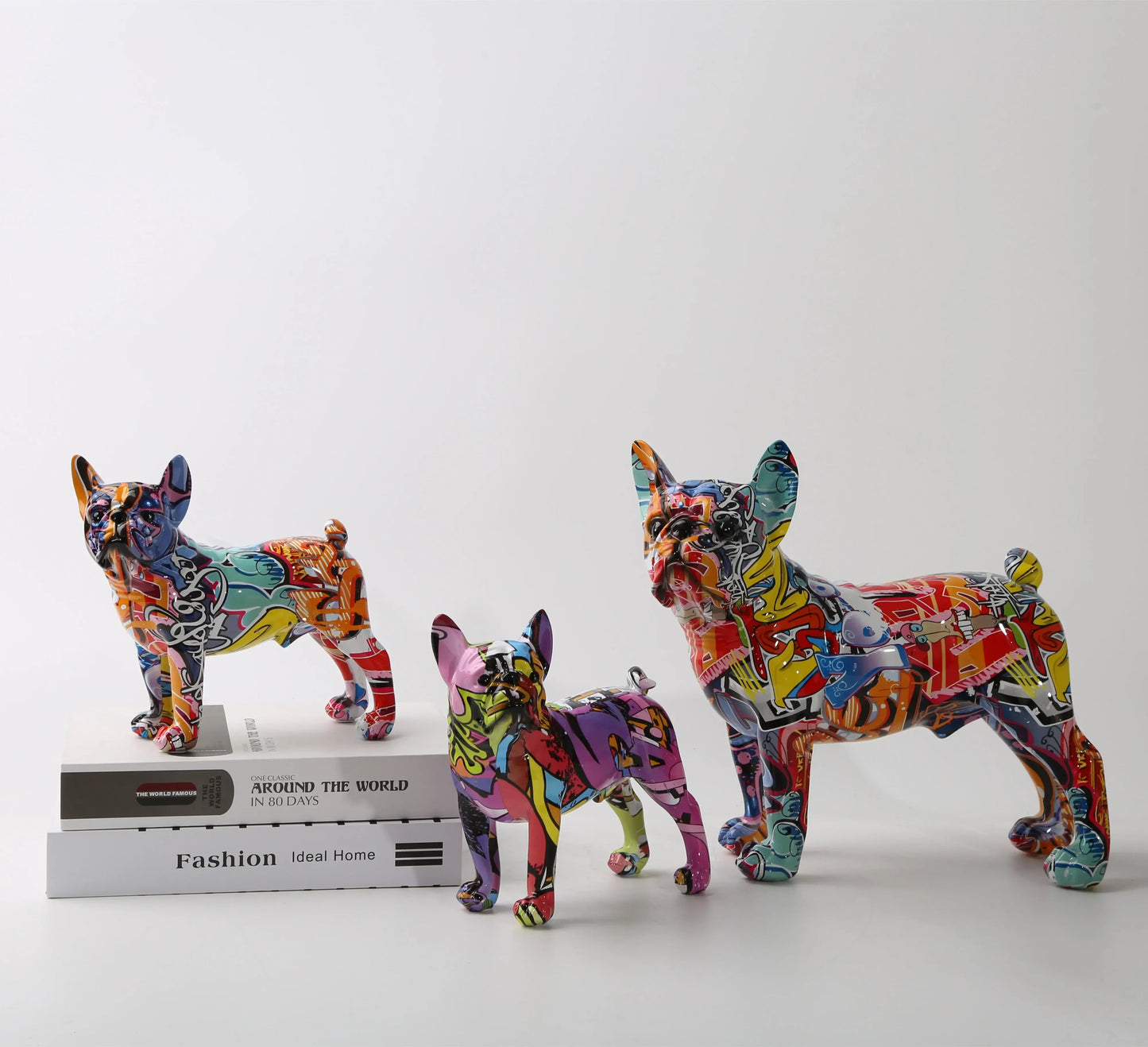 ChunRan Li89 French Bulldog Resin Art Sculpture For Home Decor