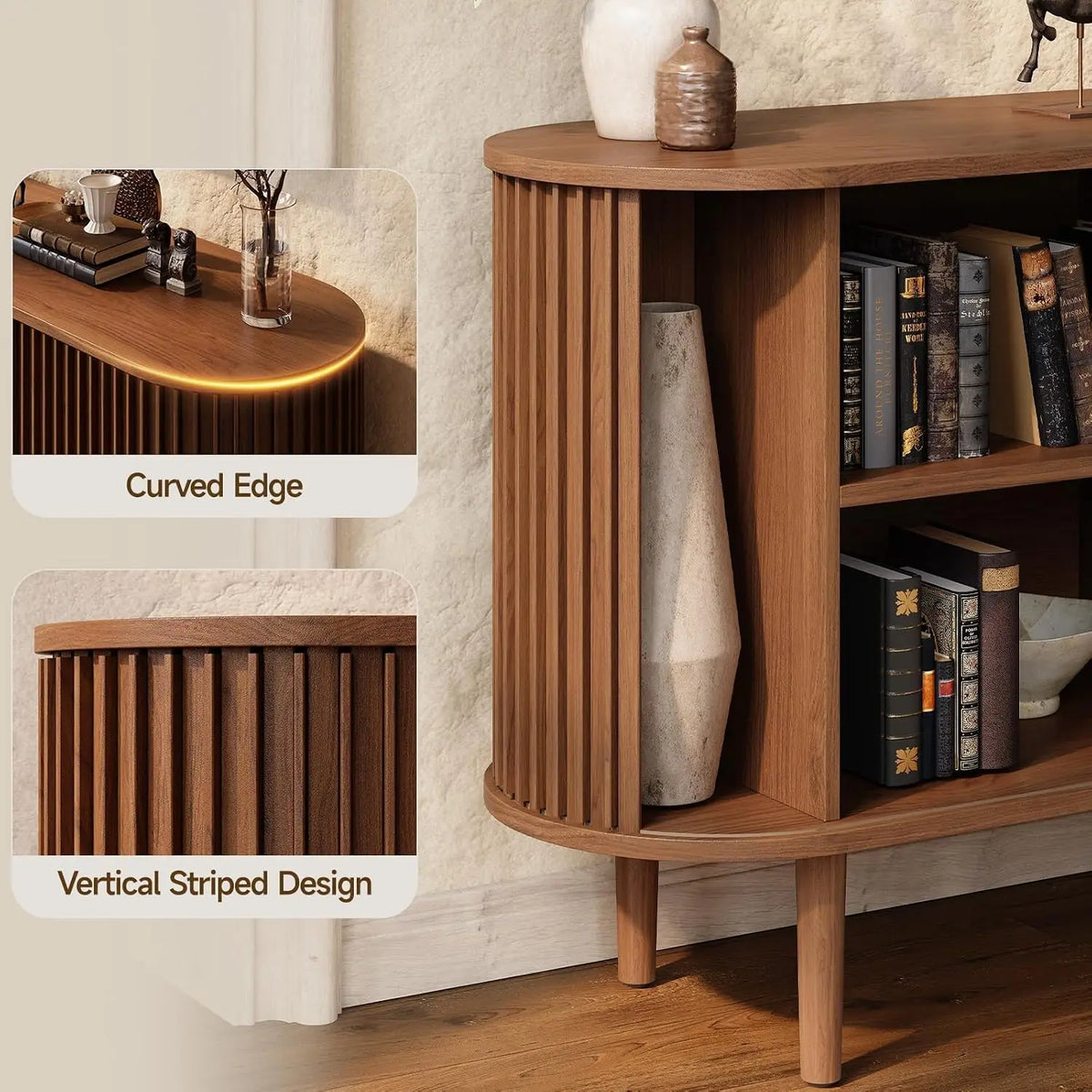 ONBRILL Mid Century Modern Sideboard Cabinet Buffet Storage