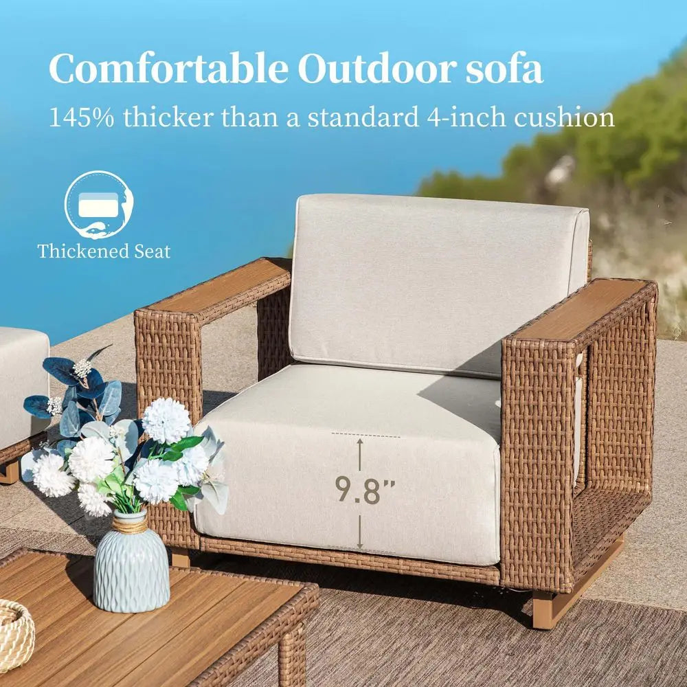 Outdoor Patio Furniture Set With Coffee Table Four Piece