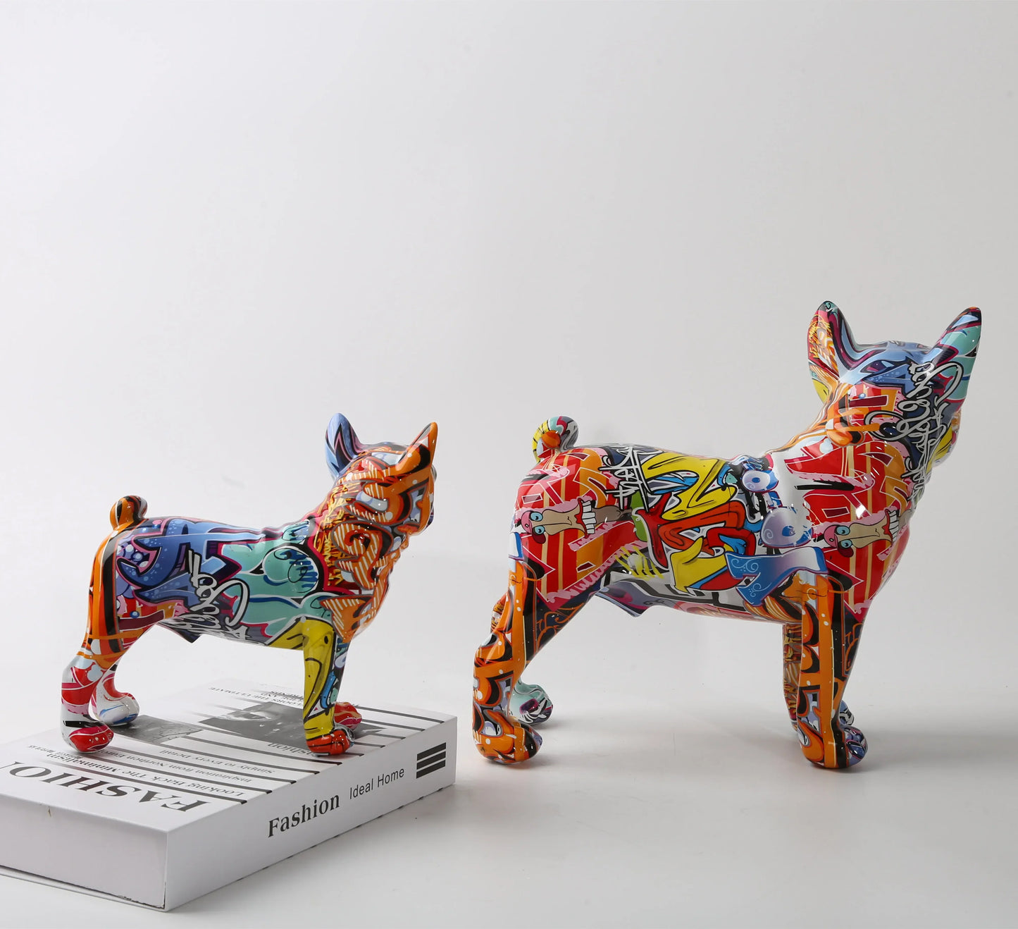 ChunRan Li89 French Bulldog Resin Art Sculpture For Home Decor