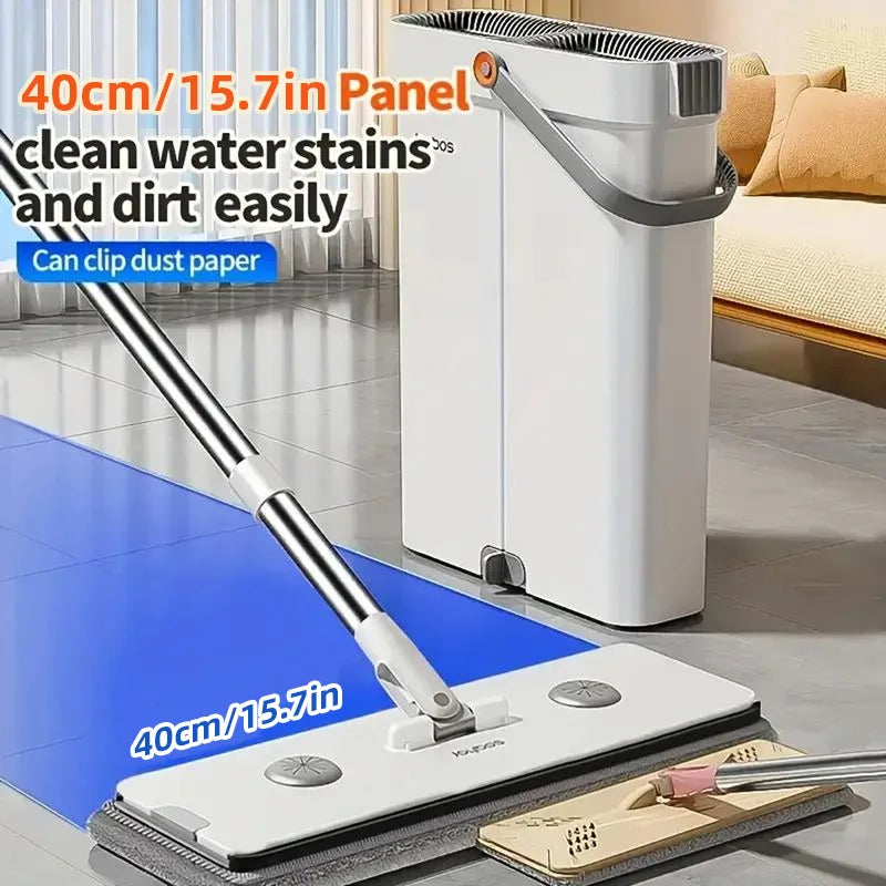 Joybos Ultra Slim Mop And Bucket System With Microfiber Pads