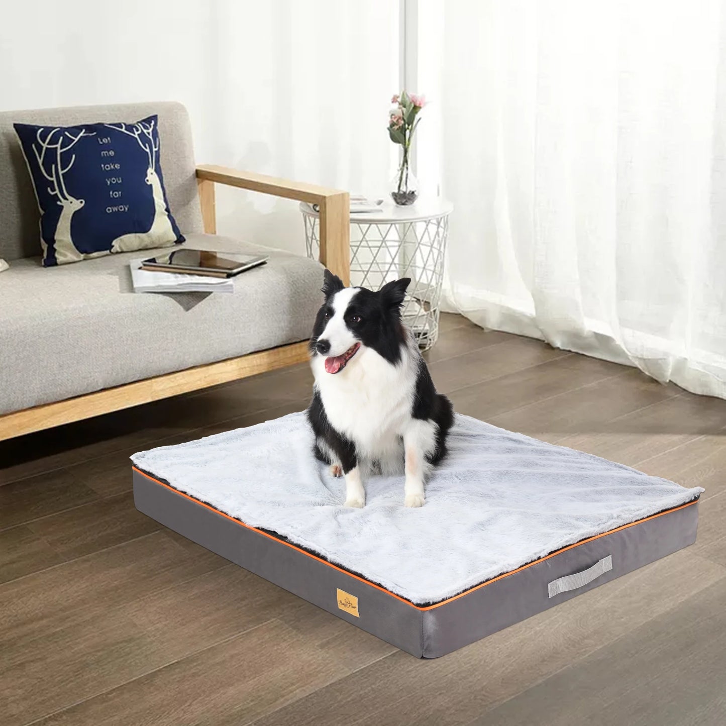 BINGOPAW Orthopedic Dog Bed Padded Foam Cushion Washable Cover