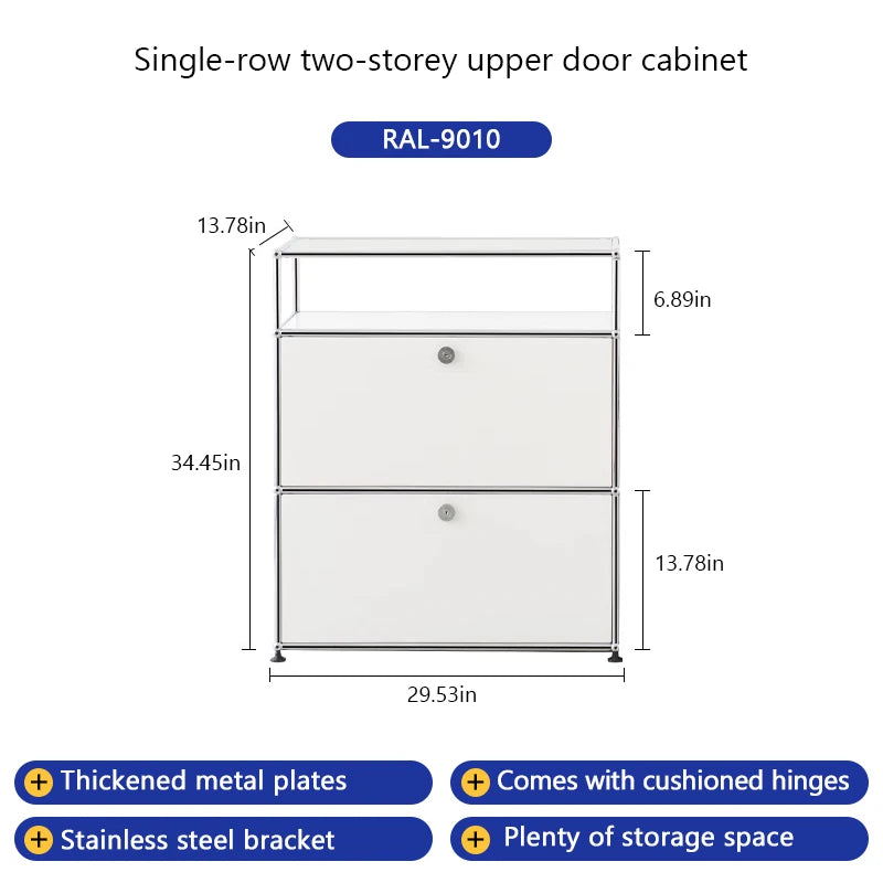 BigCityFur Modern Metal TV Stand With Corner Storage Cabinet