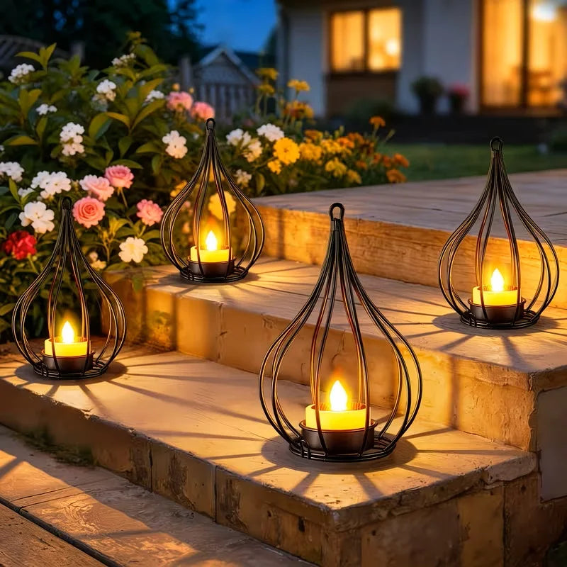 KPSTEK Waterproof Solar Lanterns Hanging LED Outdoor Garden Decor