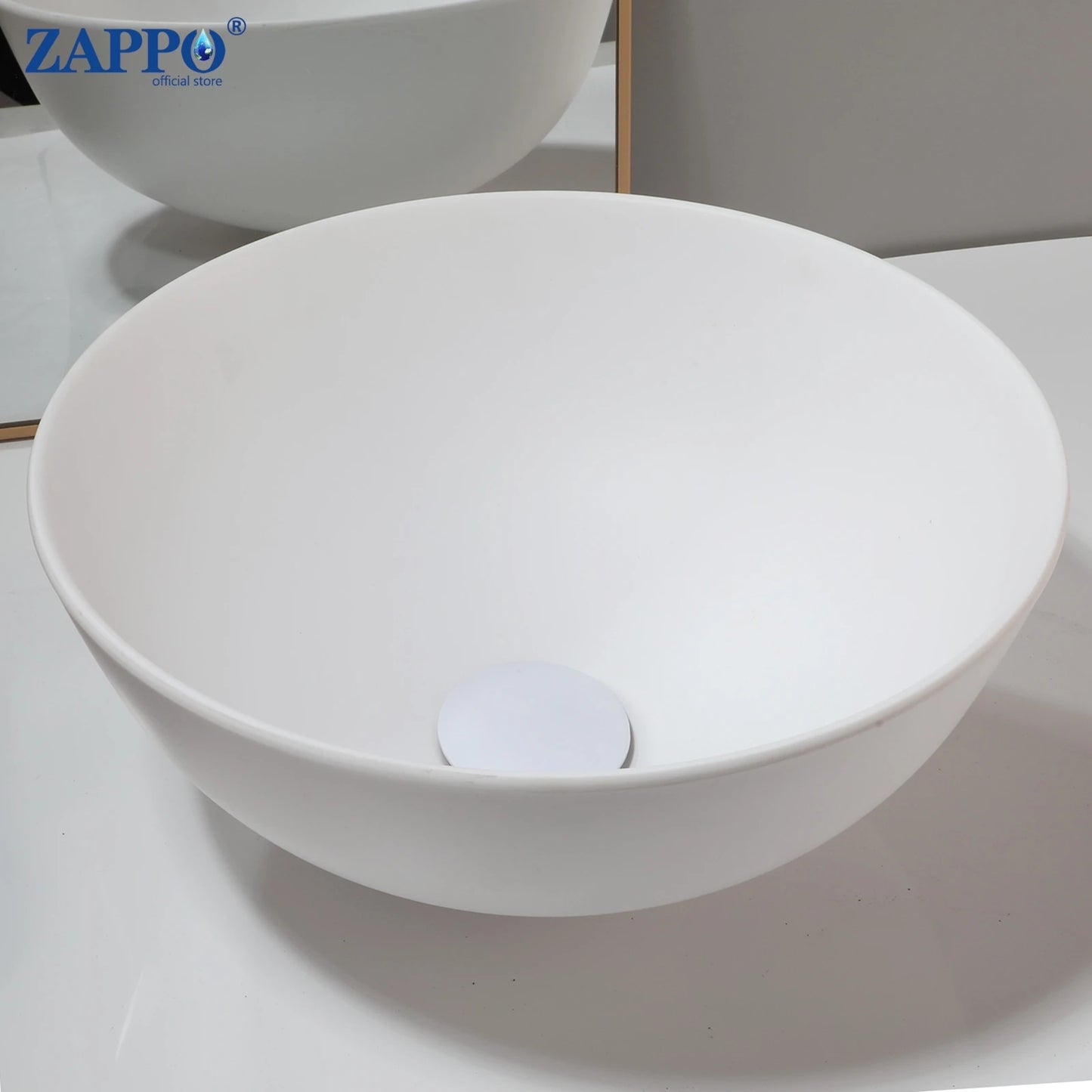 Mekkhalaa Stone Resin Above Counter Bathroom Vessel Sink