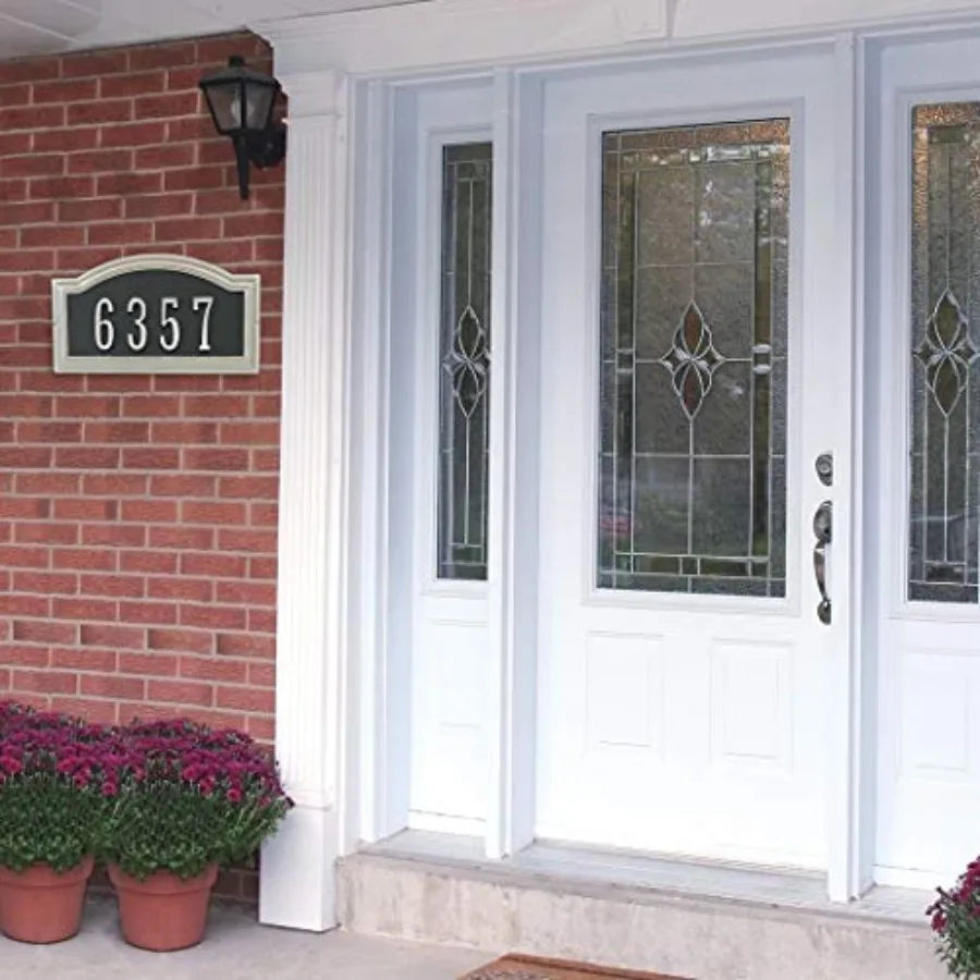 House Number 3 Zinc Self Adhesive Address Sign Front Door
