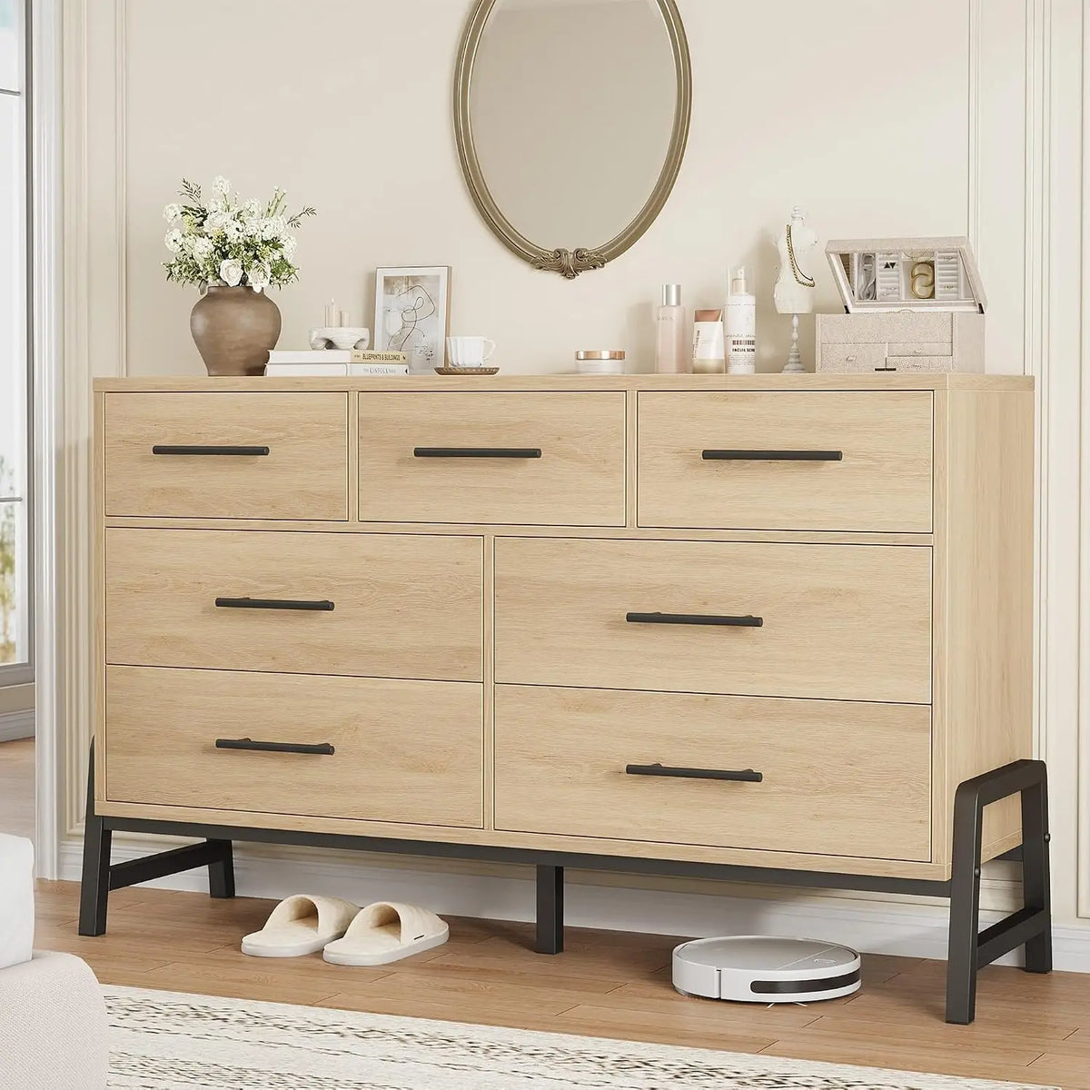 Garvee Modern Wooden Dresser Chest With Spacious Drawer Storage