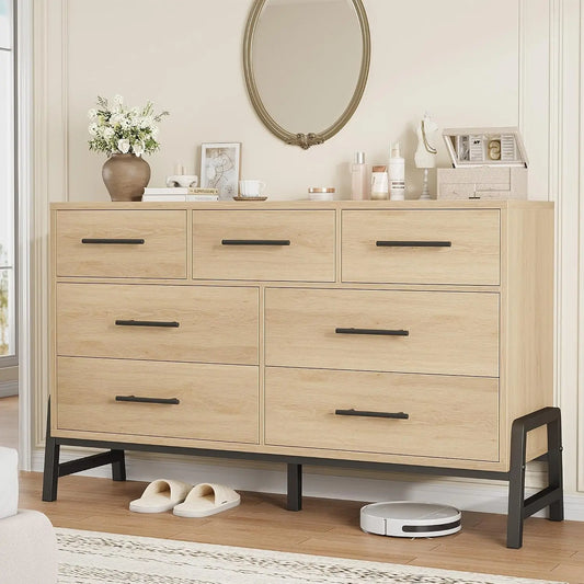 Garvee Modern Wooden Dresser Chest With Spacious Drawer Storage