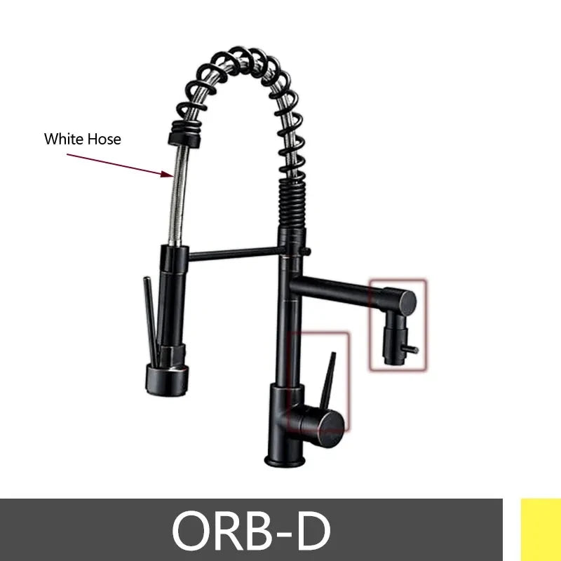 Hownifety Spring Kitchen Faucet with Pull Down Spout