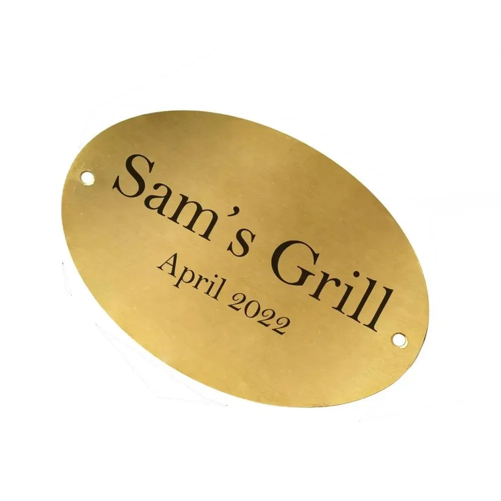 XMSJ Brass Personalized Oval House Name And Number Address Sign