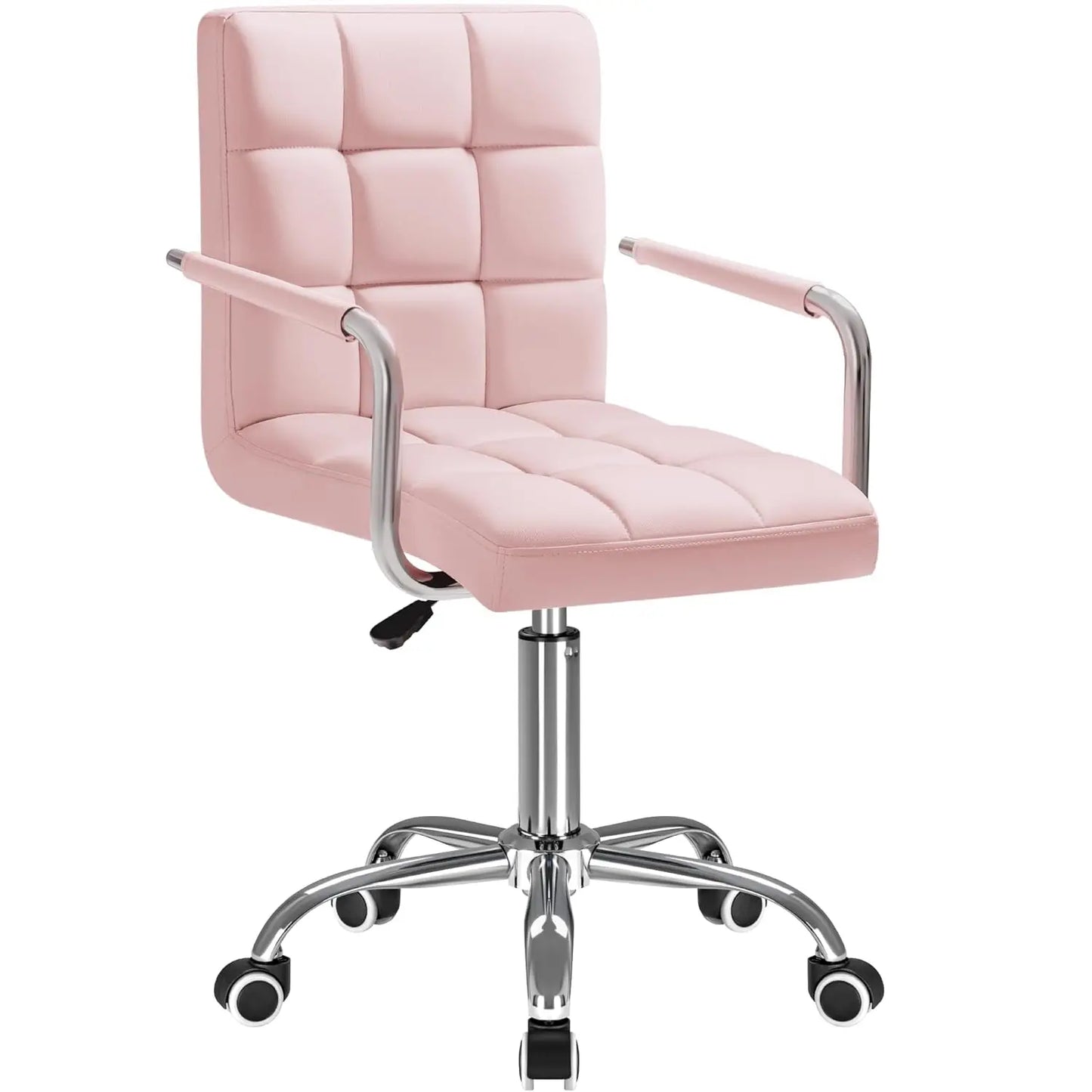 Furmax Mid Back Office Task Chair PU Leather Ribbed Ergonomic