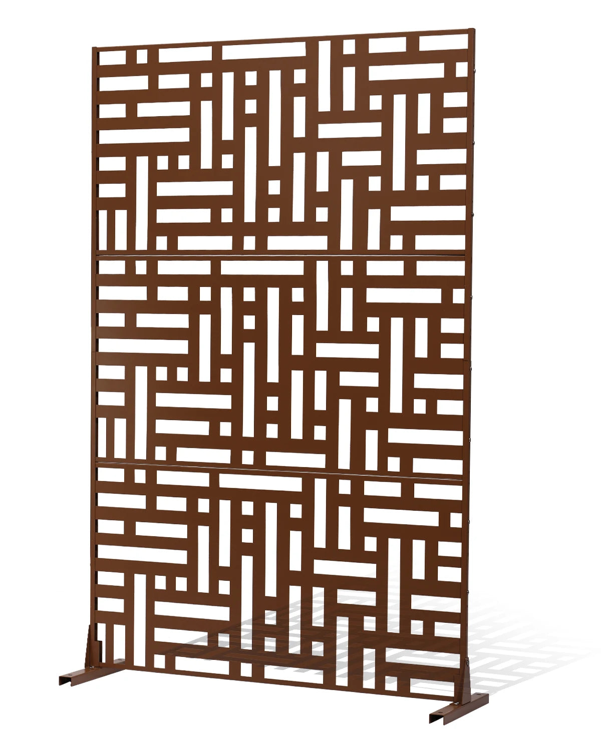 VevoR 3 Panel Metal Privacy Screen Decorative Outdoor Divider