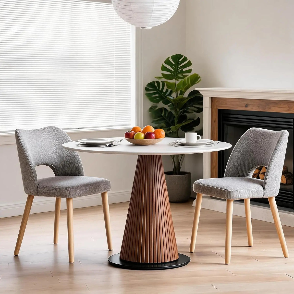 HiMISS Modern Upholstered Dining Chairs With Butterfly Backs