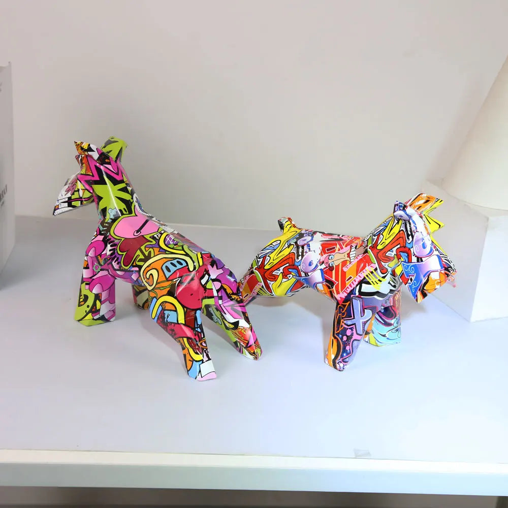 FLYuechun Ranan Schnauzer Resin Ornament For Home Office Decor