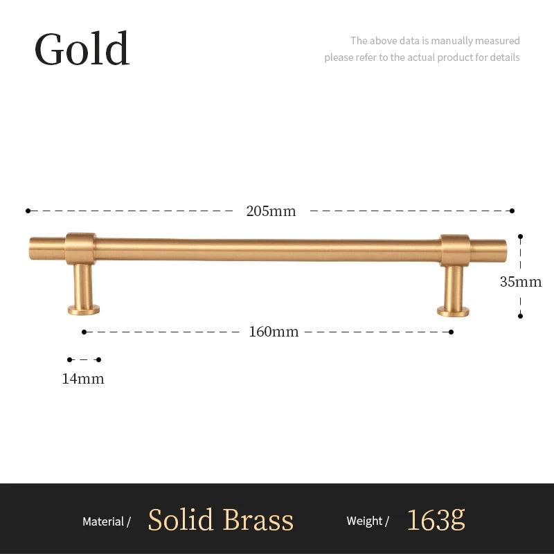 Santaya Modern Solid Brass Cabinet Pull Handle for Furniture