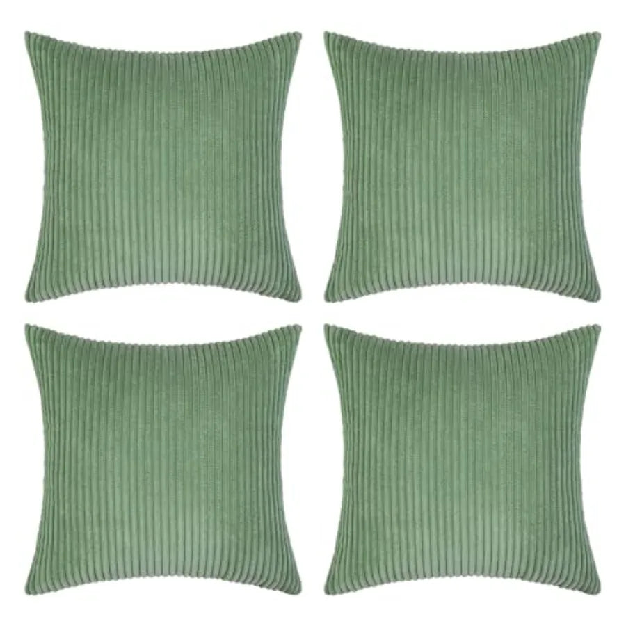 Modern Corduroy Farmhouse Throw Pillow Covers For Couch Decor
