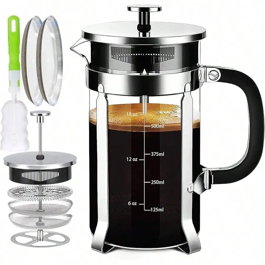 XMSJ 304 Stainless Steel French Press With Four Filters