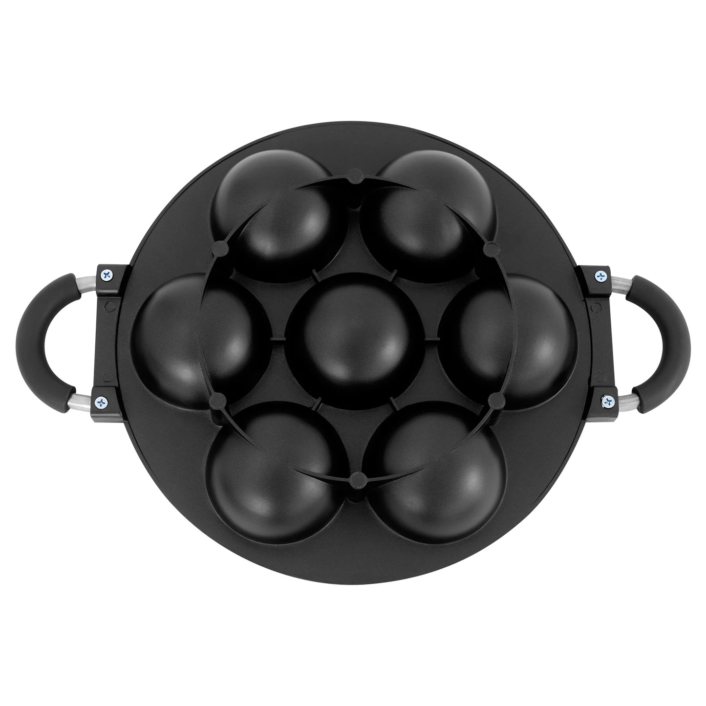 Bymaocar 7-Hole Cake Pan With Handle Nonstick Takoyaki Maker