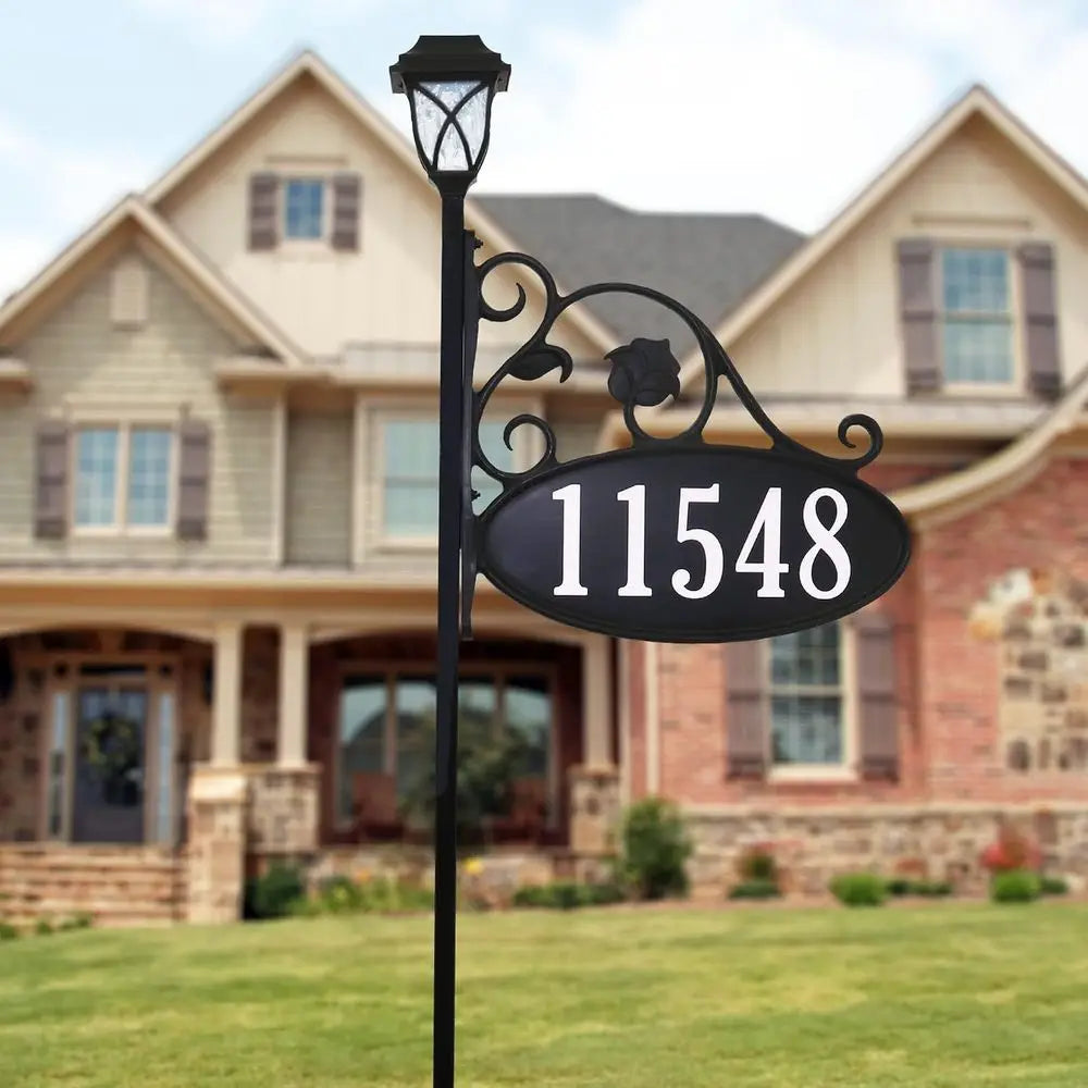 Reflective Double Sided Address Sign With Light Or 911 Option