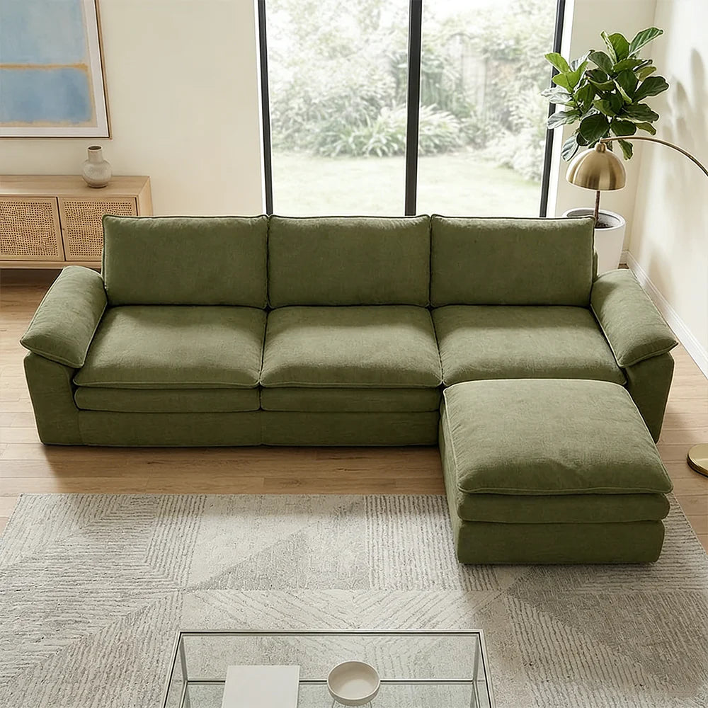 YQzyphyna Modern Cloud Modular Sofa With Memory Foam And Pillows