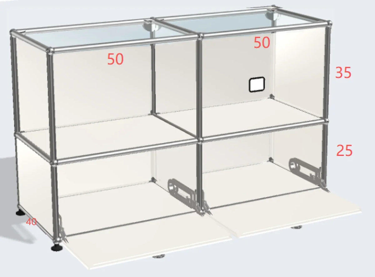 Bigcityfur Modern Metal Corner TV Stand Storage Cabinet