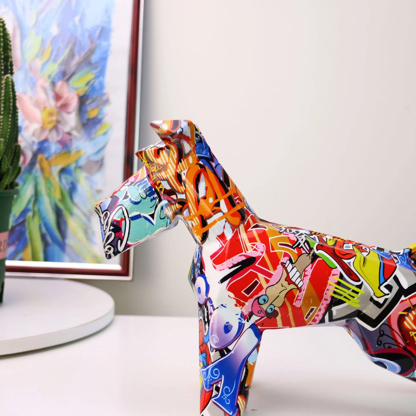 FLYuechun Ranan Schnauzer Resin Ornament For Home Office Decor