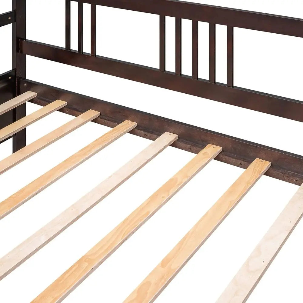 MeWood Daybed Platform Bed With Safety Rails And Slat Support